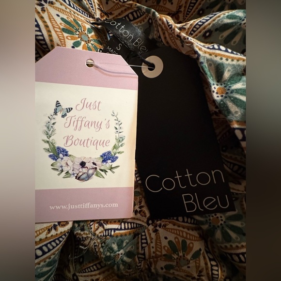 Cotton Bleu boho top size small NWT - Picture 8 of 9
